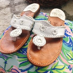 Jack Rogers White Sandals Sz 8